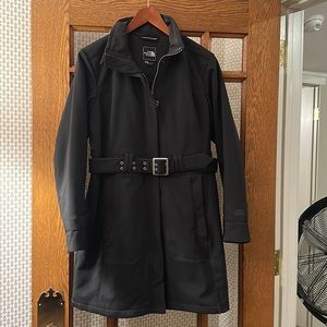 North Face Primaloft insulated jacket with belt.